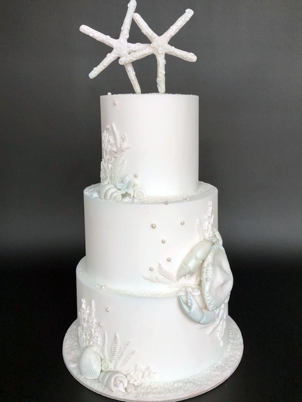 Ocean wedding cake