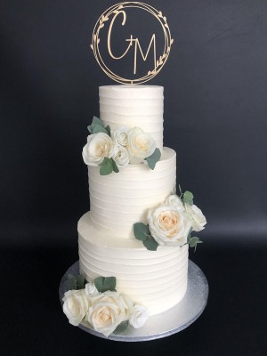 Classic white wedding cake